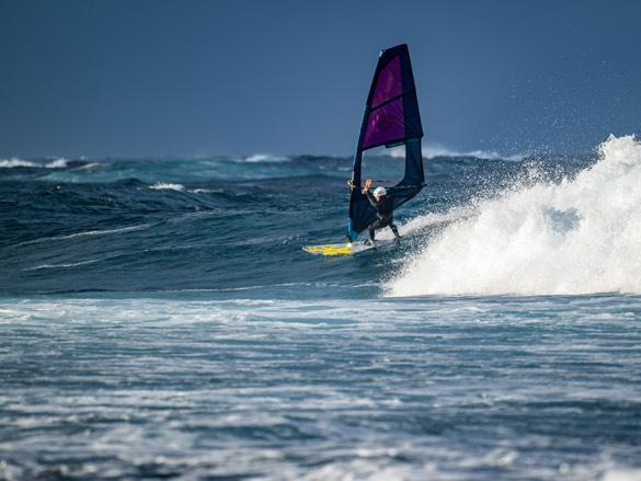 Windsurfer riding at Costa Calma