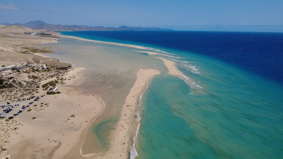 Aerial view Costa Calma beach